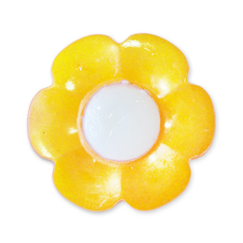Пуговица детская сборная Цветок 17 мм цвет желтый упаковка 24 шт фото 1