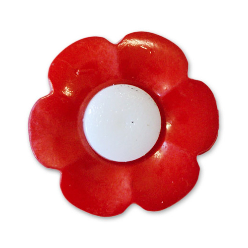 Пуговица детская сборная Цветок 17 мм цвет красный упаковка 24 шт фото 1