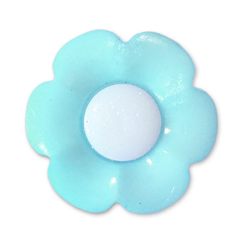 Пуговица детская сборная Цветок 17 мм цвет св-голубой упаковка 24 шт фото 1