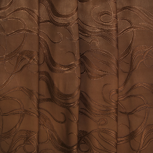 Портьерная ткань 150 см Дебют цвет коричневый фото 1