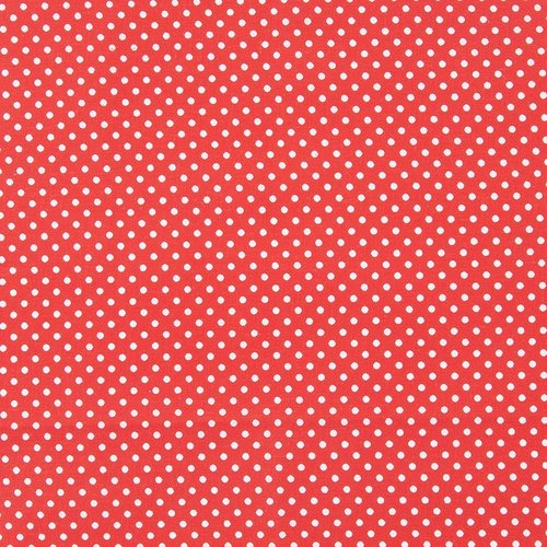 Ткань на отрез бязь плательная 150 см 1359/1 красный фон белый горох фото 2