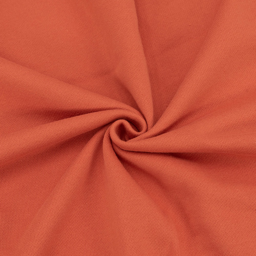 Ткань на отрез футер 3-х нитка диагональный F3 цвет оранжевый фото 1