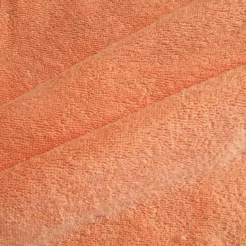 Ткань на отрез махровое полотно 150 см 350 гр/м2 цвет персик фото 1