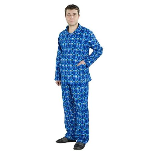 Пижама мужская рукав длинный фланель набивная 44-46 уценка фото 1