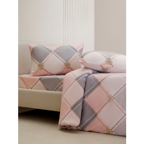 Постельное белье VT из полисатина 4111 2-х сп с евро простыней с наволочками 50/70 фото 5