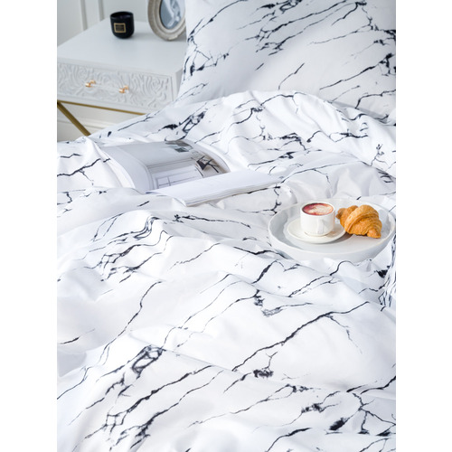 Постельное белье 11979-01a 2-х сп с евро простыней с наволочками 50/70 фото 2