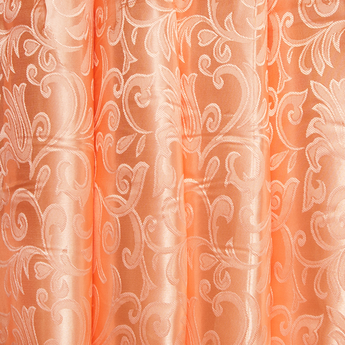 Портьерная ткань 150 см на отрез 29 цвет персик вензель фото 1