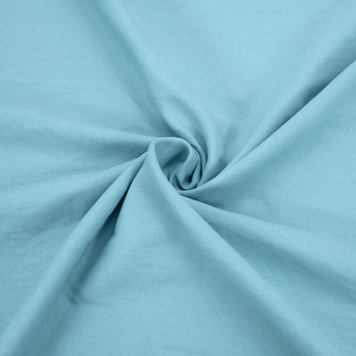 Ткань на отрез полиэстер с эффектом персика 220 см 15-5209 цвет голубой фото 1