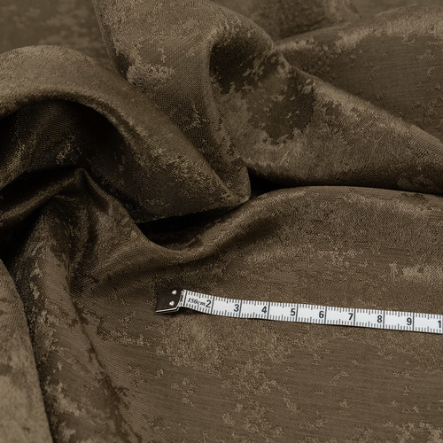 Портьерная ткань на отрез 150 см Мрамор 17 цвет коричневый фото 3