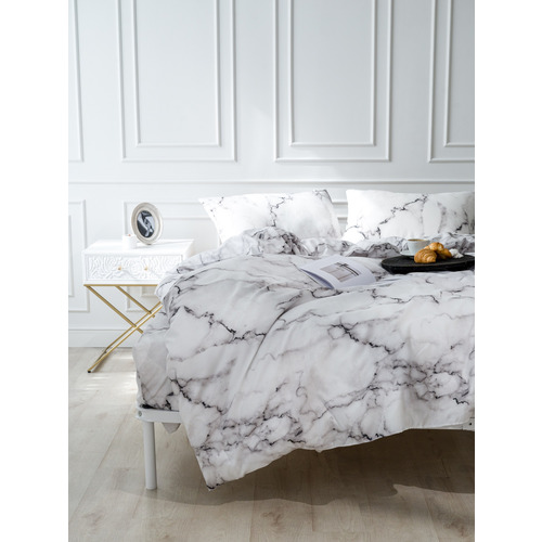 Постельное белье VT из полисатина 5704-4 2-х сп с евро простыней с наволочками 50/70 фото 4