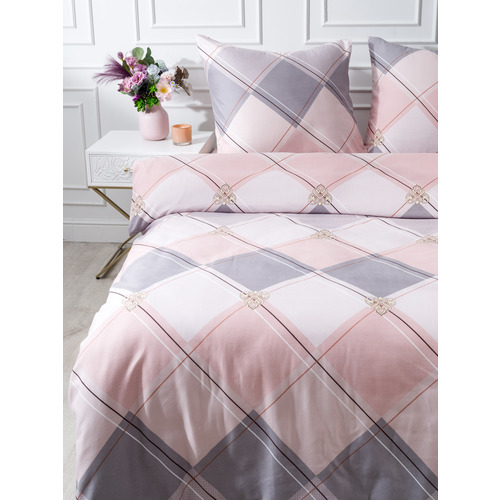 Постельное белье 4111 2-х сп с евро простыней с наволочками 70/70 фото 8