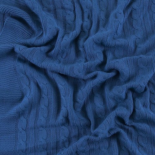 Покрывало-плед Коса 180/200 цвет синий фото 4