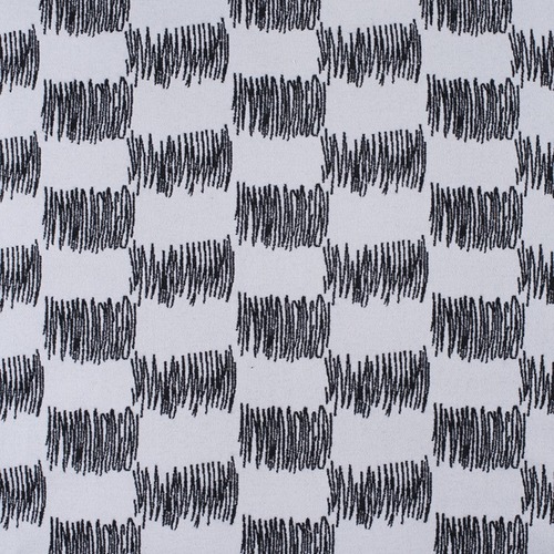 Ткань на отрез кашемир Ш-1 Штрих цвет черно-белый фото 1