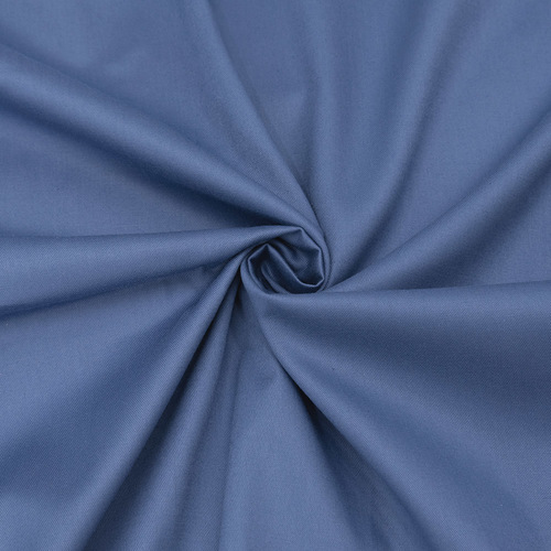 Ткань на отрез твил-сатин гладкокрашеный 220 см 38011 цвет синий фото 1