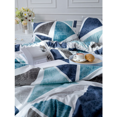 Постельное белье VT из полисатина 4770 2-х сп с евро простыней с наволочками 50/70 фото 13