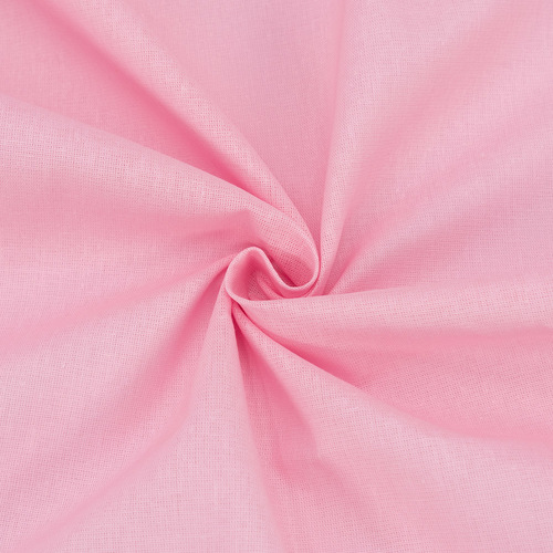 Ткань на отрез бязь гладкокрашеная 120 гр/м2 150 см цвет розовый фото 1
