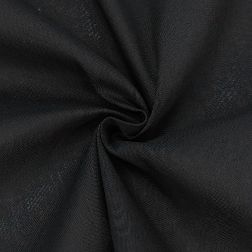 Ткань на отрез бязь гладкокрашеная 120 гр/м2 150 см цвет черный фото 1