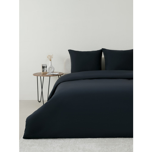 Постельное белье VT из полисатина г/к черный 2-х сп с евро простыней с наволочками 70/70 фото 1