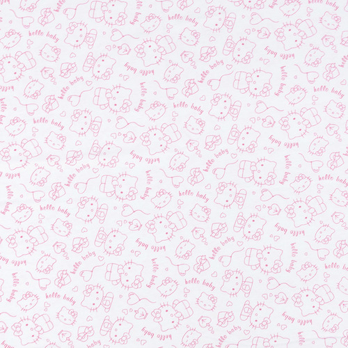 Ткань на отрез кулирка 1109-V4 Hello Kitty фото 2
