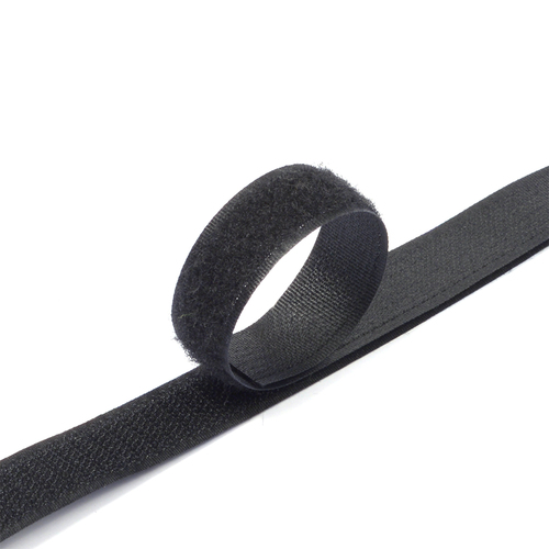 Лента-липучка 20 мм 1 м цвет F322(310) черный фото 1