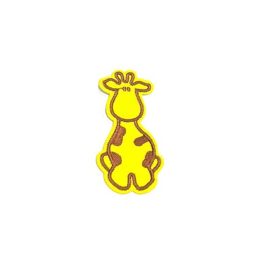 Термоаппликация Желтый жирафик 6,5*3,5см фото 1