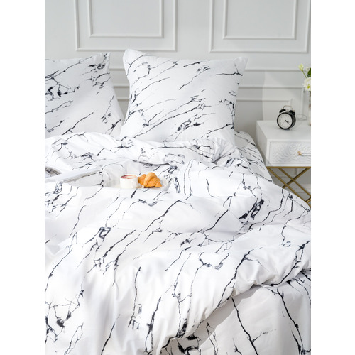 Постельное белье 11979-01a 2-х сп с евро простыней с наволочками 70/70 фото 8