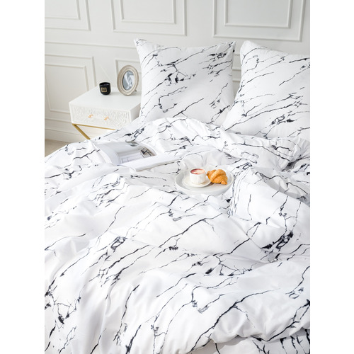 Постельное белье 11979-01a 2-х сп с евро простыней с наволочками 70/70 фото 7