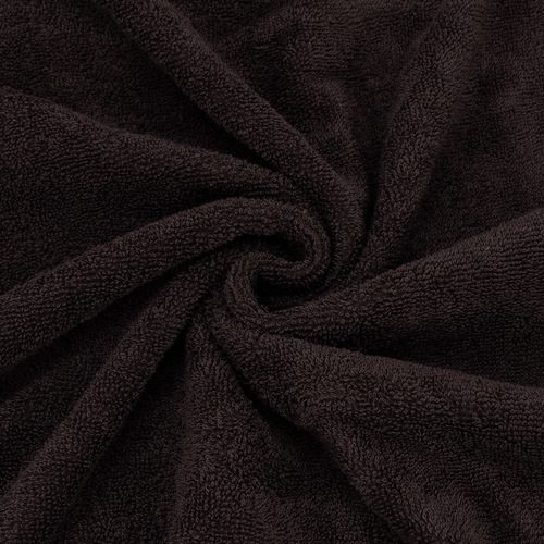 Ткань на отрез махровое полотно 150 см 390 гр/м2 цвет темно-коричневый фото 1