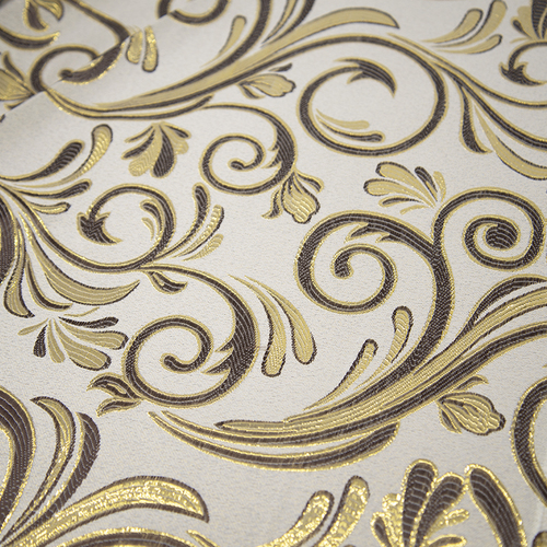 Портьерная ткань с люрексом 150 см на отрез 5222 цвет серый/золото фото 2