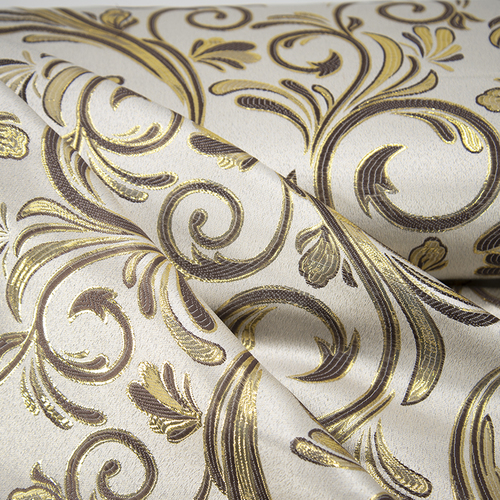 Портьерная ткань с люрексом 150 см на отрез 5222 цвет серый/золото фото 4