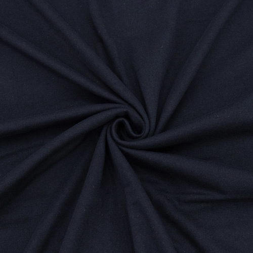 Ткань на отрез кулирка M-3156 цвет темно-синий фото 1