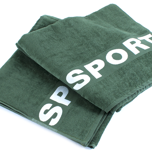 Полотенце велюровое Спорт 100/140 см цвет зеленый фото 1