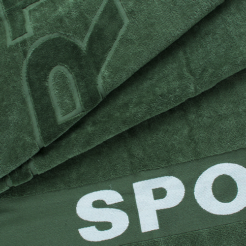 Полотенце велюровое Спорт 100/140 см цвет зеленый фото 3