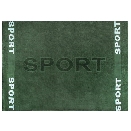 Полотенце велюровое Спорт 100/140 см цвет зеленый фото 2