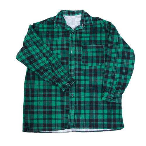 Рубашка мужская фланель клетка 44-46 цвет зеленый фото 1
