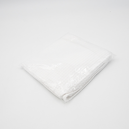 Вафельная накидка на резинке для бани и сауны Премиум мужская с широкой резинкой цвет белый фото 6