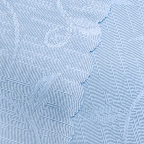 Портьерная ткань 150 см 17 цвет голубой ветка-лист фото 2