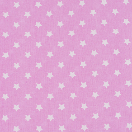 Ткань на отрез поплин 150 см 390/2 Звездочки цвет розовый фото 1