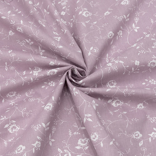 Ткань на отрез ранфорс 240 см №6 Плетение роз на сиреневом фото 1