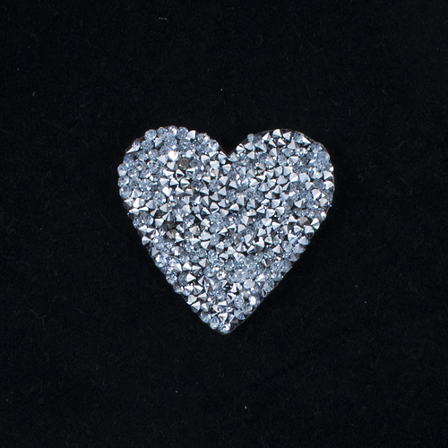 Термоаппликация ТАС 162 сердце серебро фото 1