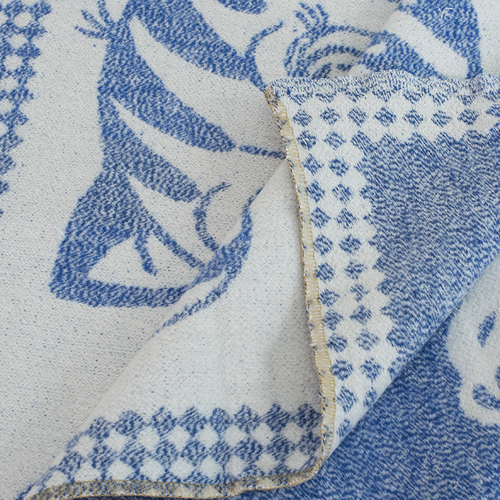 Одеяло детское байковое жаккардовое 100/140 см коты цвет синий фото 2