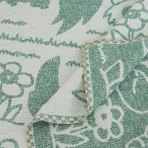 Одеяло детское байковое жаккардовое 100/140 см щенки цвет зеленый фото 3