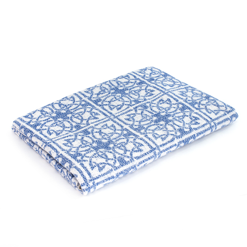 Одеяло байковое жаккардовое 145/200 цвет кельт синий фото 4