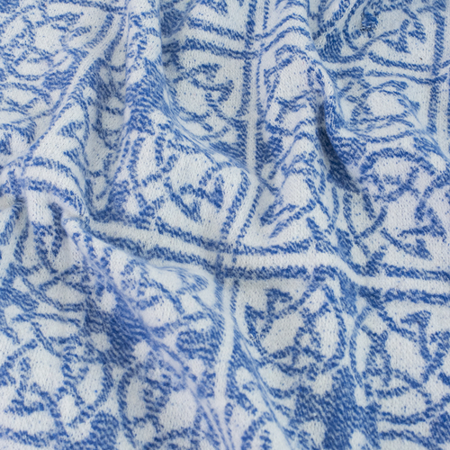Одеяло байковое жаккардовое 145/200 цвет кельт синий фото 3