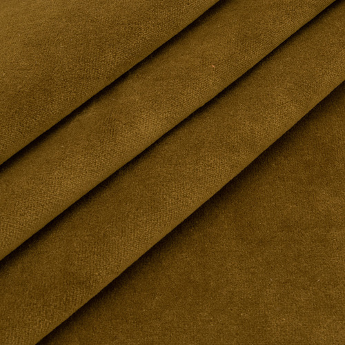 Ткань на отрез велюр цвет темно-горчичный фото 4