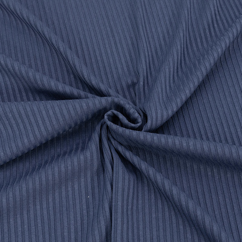 Ткань на отрез трикотаж лапша цвет синий фото 1