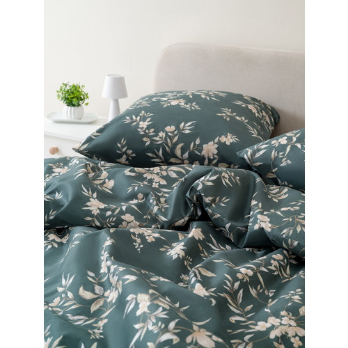 Постельное белье VT из полисатина 3541-12 2-х сп с евро простыней с наволочками 70/70 фото 4