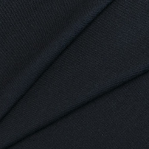 Ткань на отрез кулирка гладкокрашеная лайкра пенье 9072 Pirate Black фото 1