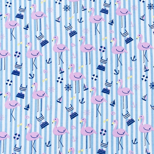 Ткань на отрез интерлок пенье Фламинго нью R333 фото 1