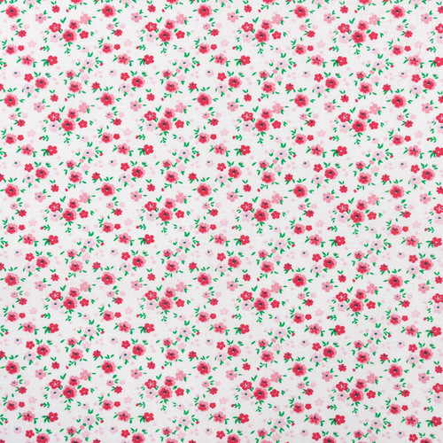 Ткань на отрез ситец 80 см 18982/3 Цветы цвет розовый фото 2
